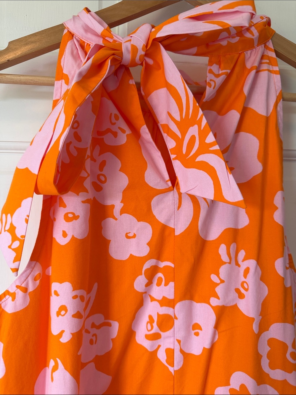 J. Crew Orange and Pink Floral Midi Dress - Picture 3 of 3